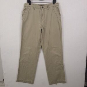 BKE Brooks Pants Mens 34x33 Tan Khaki Cotton Straight Leg Casual Trousers